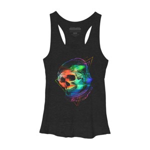 Women's Design By Humans Glitch Skull By clingcling Racerback Tank Top - 1 of 3
