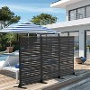 PexFix 72 in. x 47 in. Outdoor Privacy Rectangle Screen Galvanized Steel Panel Divider in Black - 2 of 4