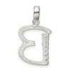 Black Bow Jewelry Sterling Silver and CZ, Lauren Collection, Initial B Pendant - 3 of 4