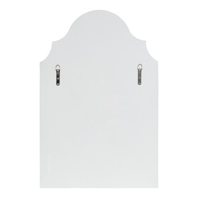 Leanna Coastal Arched Wall Mirror with Scalloped Edges, 20x30, White