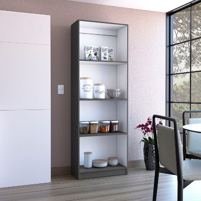 NicBex Bookcases for Living Room 71.7" H Storage Cabinet Bookshelf with Spacious Tier-Shelving Design for Home Office