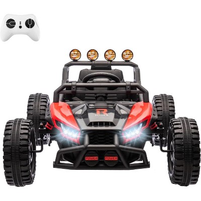 24V Kids Electric UTV, Kids Ride-on Toy Vehicle, 130W Powerful Electric Vehicle with Remote Control, LED Lights, Shock Absorber, Music