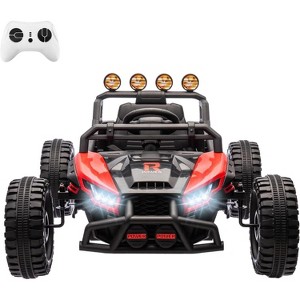 24V Kids Electric UTV, Kids Ride-on Toy Vehicle, 130W Powerful Electric Vehicle with Remote Control, LED Lights, Shock Absorber, Music - 1 of 4