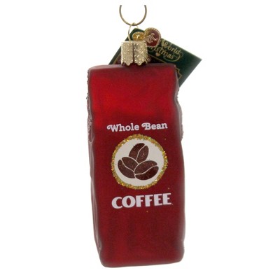 Old World Christmas 4.0" Bag Of Coffee Beans Fresh Cup  -  Tree Ornaments