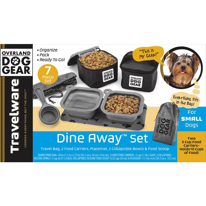 Mobile Dog Gear Dine Away Food Set, Small, Black, 4 of 5