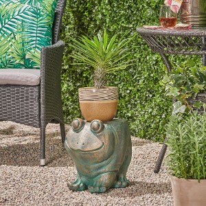 Lyngins Labrador Design Outdoor Bench – Lightweight Concrete, No Assembly, Dog Garden Bench/Patio Bench for Backyard/Patio/Porch - 1 of 4