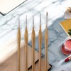 Unique Bargains Liner Brush for Watercolor Wooden Handle with Wolf Hair Bristles 5 Pcs - 2 of 3