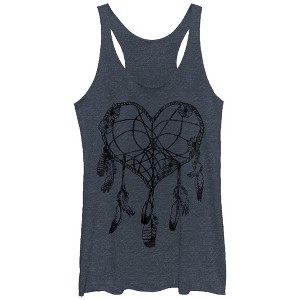 Women's Lost Gods Heart Dream Catcher Print Racerback Tank Top - 1 of 3
