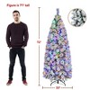 Yaheetech 6Ft/7.5Ft Pre-lit Snow Flocked Christmas Tree with Colorful LED Lights - image 3 of 4