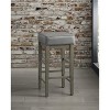 NicBex Dining Chairs Set of 2 Upholstered Chair Transitional Backless Faux Leather Stools Pub Height Stools for Kitchen, Home Bar, White - 3 of 4