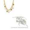 Adornia 14k Gold Plated Oval Link Chain with Hammered Coin and Multishape Pearl Charms Necklace - 3 of 3