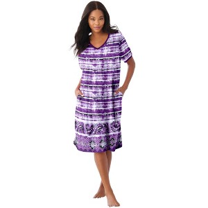 Dreams & Co. Plus Size Short T-Shirt Lounger - 1 of 4