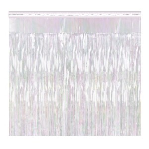 Beistle Pkgd 1-Ply Metallic Fringe Drape, 15" x 10', (1/Pkg) - 1 of 4