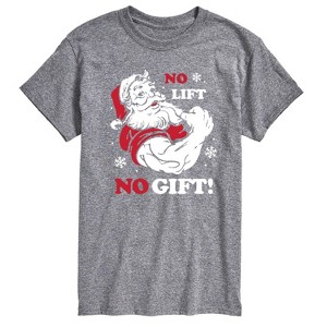 Men's - Instant Message - Santa No Lift No Gift Christmas Short Sleeve Graphic T-Shirt - 1 of 4