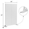 PexFix 72 in. x 47 in. Outdoor Privacy Rectangle Screen Galvanized Steel Panel Divider in White - 4 of 4
