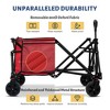 YARDSIGHT Collapsible Folding Wagon Cart, 220 lbs Heavy-Duty Utility Cart with All-Terrain Wheels and Side Storage for Camping, Shopping, Gardening - 4 of 4