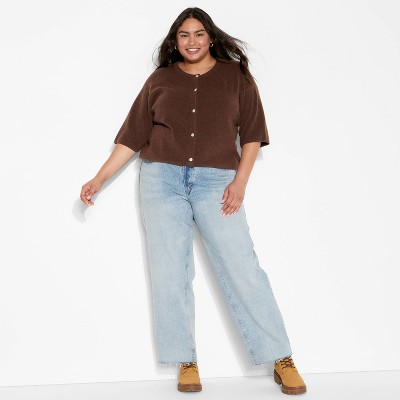 Women's Crewneck Cardigan - Wild Fable™