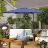 Wellfor 9' Octagon Outdoor Patio Market Umbrella: Water & UV Resistant with Crank Lift & Tilt Control - 2 of 4