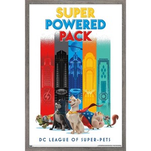 Trends International DC Comics Movie DC League of Super-Pets - Skyline Framed Wall Poster Prints - 1 of 4