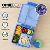 OMIEBox Insulated Bento Lunch Box with Leakproof Thermos Food Jar 3 Compartments Lunch Tote - Blue - 3 of 4