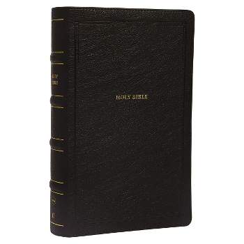 Nkjv, Reference Bible, Personal Size Large Print, Leathersoft, Black, Thumb Indexed, Red Letter Edition, Comfort Print - by  Thomas Nelson