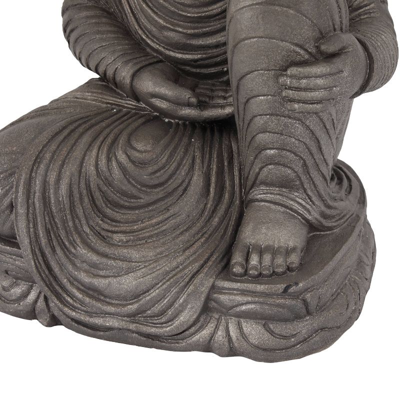 36&#34; Magnesium Oxide Traditional Buddha Garden Sculpture Dark Brown - Olivia &#38; May, 6 of 15