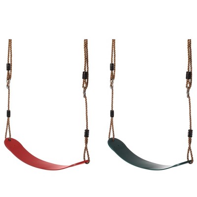 PLAYBERG Outdoor Playground Kids Heavy Duty Swing Seat, EVA Belt Swing with Rope for All Ages