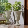 FONTOI 2 Pack Planters with Scalloped Rim, Outdoor Indoor Planters, Flower Plant Pots for Garden, Patio, Backyard, Porch, Beige, 15.75"*23.62"*15.75" - 2 of 4