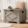 23.6" Entryway Storage Bench,Wooden Storage Chest with U-Shaped Cut-Out Pull, Safety Hinge & Unique Legs - 3 of 4