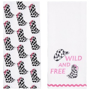 The Lakeside Collection Set of 2 Cowgirl Themed Kitchen Towels - 1 of 2