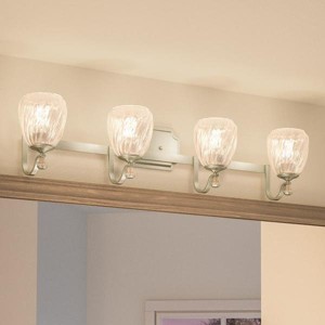 Urban Ambiance Luxury Traditional Bathroom Vanity Light,  7.5"H x 32"W,  Antique Silver Finish, UHP2034 - 1 of 4