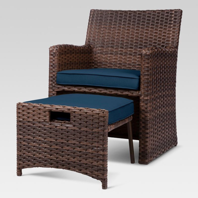 Halsted 5pc Wicker Small Space Patio Furniture Set - Threshold&#153;, 4 of 14