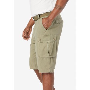 KingSize 12" Side Elastic Cargo Short With Twill Belt - 1 of 4