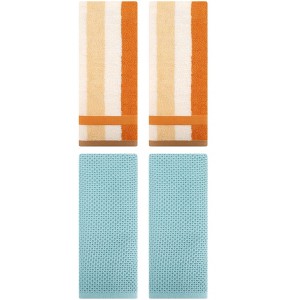 REGALWOVEN 4 Pcs Bathroom Hotel and Spa Waffle Cotton Hand Towels - 1 of 4