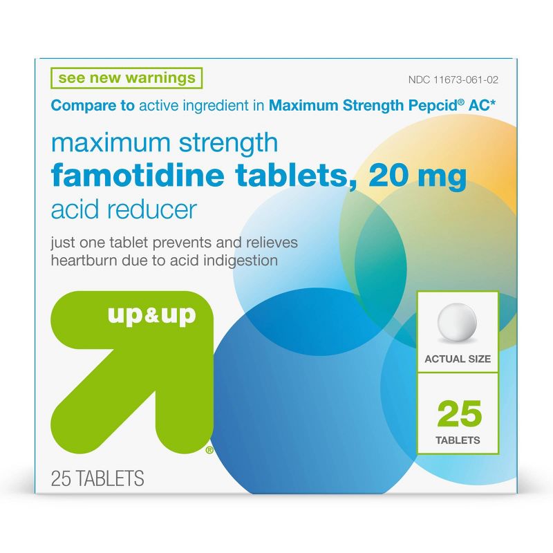 Famotidine 20mg Maximum Strength Acid Reducer Tablets - up & up™, 1 of 7