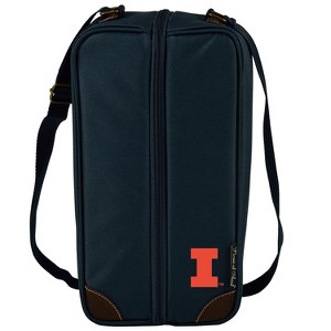NCAA Illinois Fighting Illini Wine Cooler with Glasses, Napkins and Corkscrew - 1 of 4