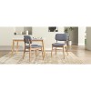 CAVINAS Polyester Armless Living Room Chairs Set of 2,Dining Chairs with Rubberwood Legs for Dining Room,Kitchen - 2 of 4