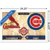 Trends International MLB Rivalries - St. Louis Cardinals vs Chicago Cubs Framed Wall Poster Prints - 3 of 4