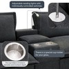 YOOCOZZ Sectional Sofa with Removable Ottoman, Reading Light, Charging Socket, Cup Holders, Storage Space - 4 of 4
