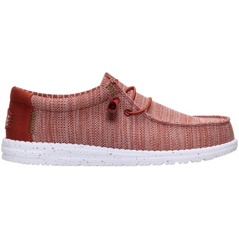 HEYDUDE Men Wally Stretch Sox , Burnt Red/Multi, 11