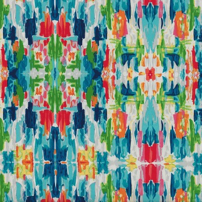 Colorful Abstract Multicolor Polyester Indoor/Outdoor Chair Pads Set