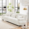 134" Modular Chenille Sectional Sofa with Deep Cloud Cushions & Round Bolster Arms, 3 Seater  Couch for Living Room-3irtyhousy - 3 of 4