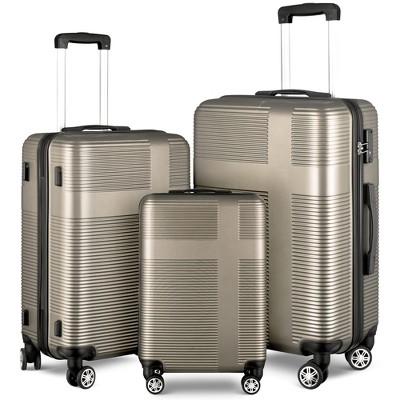 Carry On Luggage with Wheels, ABS 3 Pieces 20"/24"/28" TSA Lock Hardside Expandable Spinner Luggages Lightweight Rolling Suitcase for Travel
