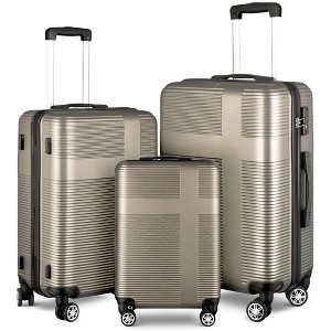 Carry On Luggage with Wheels, ABS 3 Pieces 20"/24"/28" TSA Lock Hardside Expandable Spinner Luggages Lightweight Rolling Suitcase for Travel - 1 of 4