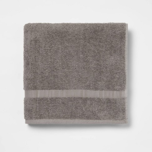 Bath Towel Dark Gray - Room Essentials™ : Target