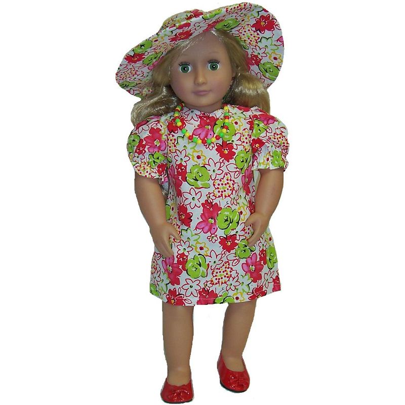 Doll Clothes Superstore Dress, Hat, and Necklace For 18 Inch Dolls, 2 of 5
