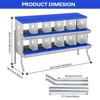 Chicken Nesting Boxes, Two-Tier Metal Chicken Egg Laying Box,Large Vented Holes for Egg Collection - 2 of 4