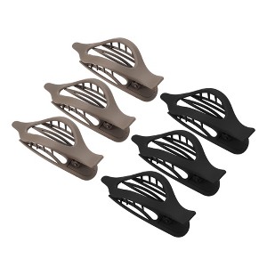 Unique Bargains Women's Plastic Hair Claws 4.69"x1.89"x1.02" 6 Pcs - 1 of 4