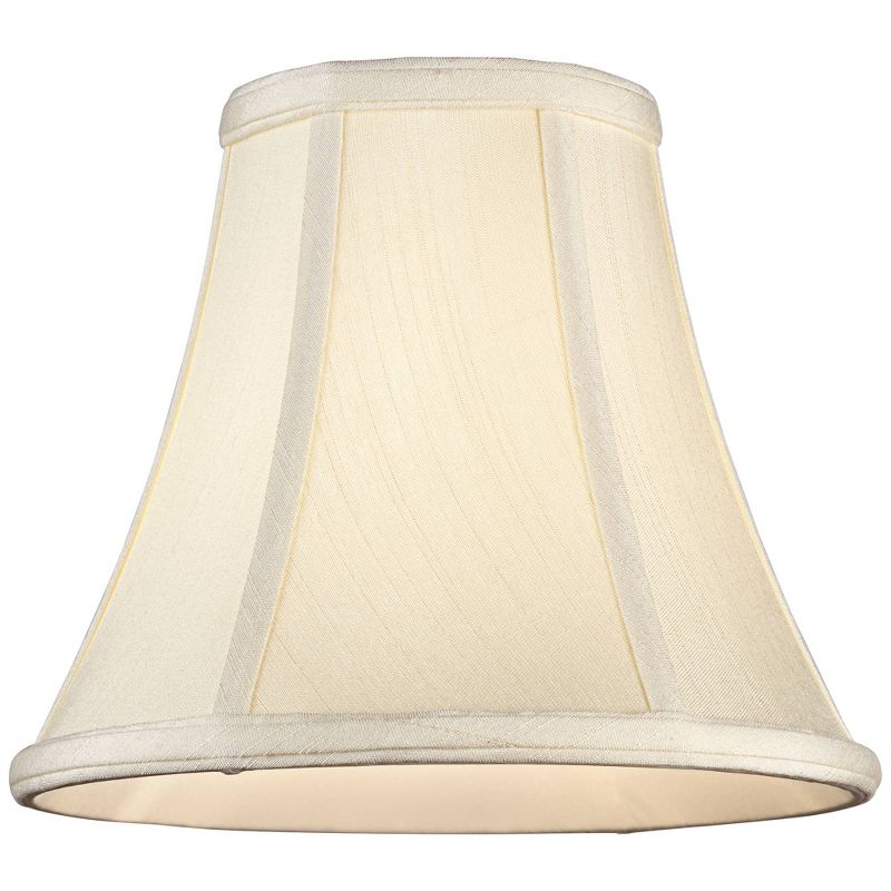 Imperial Shade Set of 2 Round Bell Lamp Shades Cream Small 4.5" Top x 9" Bottom x 8" Slant x 7.5" High Spider with Replacement Harp and Finial Fitting, 4 of 8