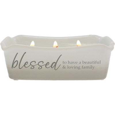 Pavilion Gift Company - Blessed - 12 oz - 100% Soy Wax Reveal Triple Wick Candle Scent: Tranquility - Flame Candles